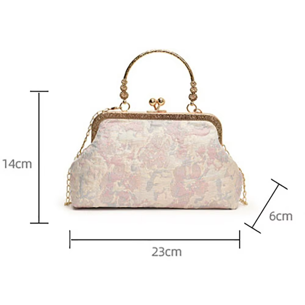 Bolso Bandolera de Seda Bordado Estilo Chino Retro para Mujer