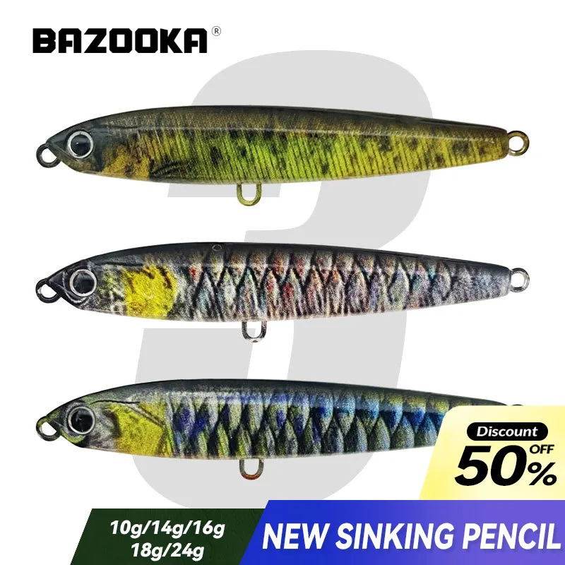 Bazooka Señuelos 3D Jigging Recubiertos Cebo para lubina lucio atún - imagen 3