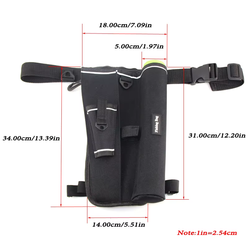 Bolsa de pierna pesca Oxford – Portacañas y organizador herramientas - imagen 3