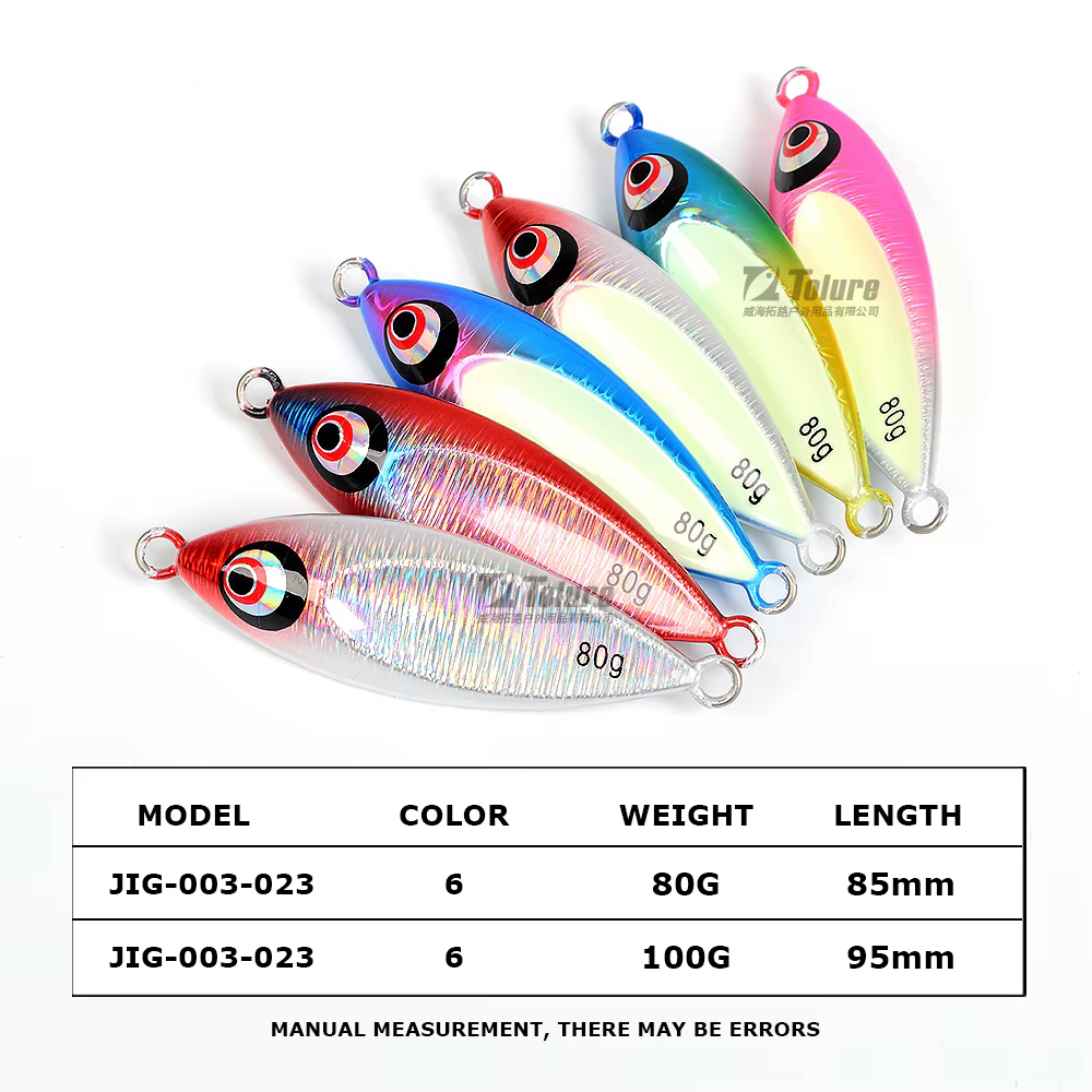 TOLU Señuelo Jigging - cebo duro de hundimiento lento 80-100 g brillo - imagen 3