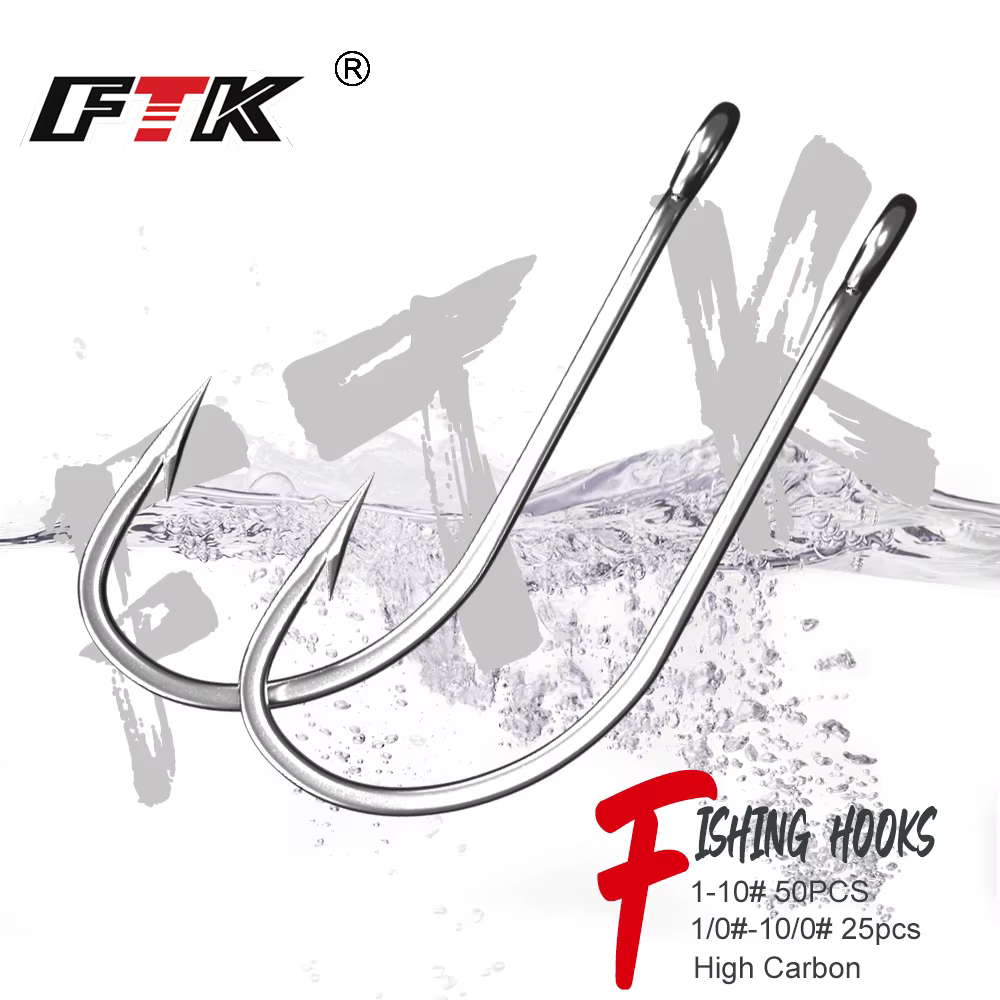 FTK Anzuelos de carpa con púas – Acero inoxidable alto carbono - imagen 3