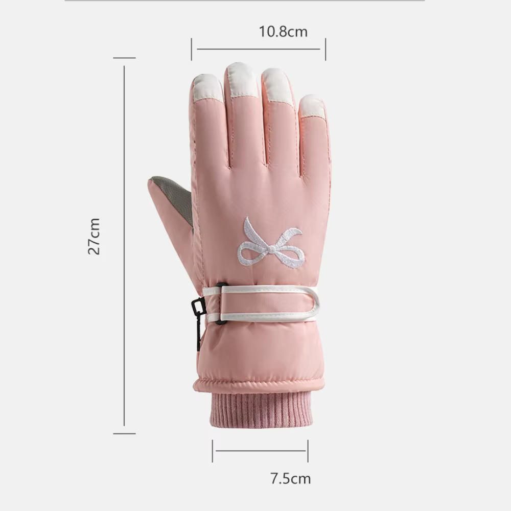 Guantes térmicos impermeables para ciclismo y esquí en color negro