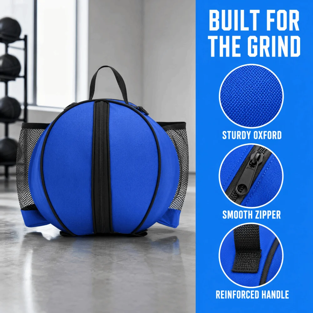 Bolsa baloncesto redonda con correa hombro desmontable Oxford - imagen 2