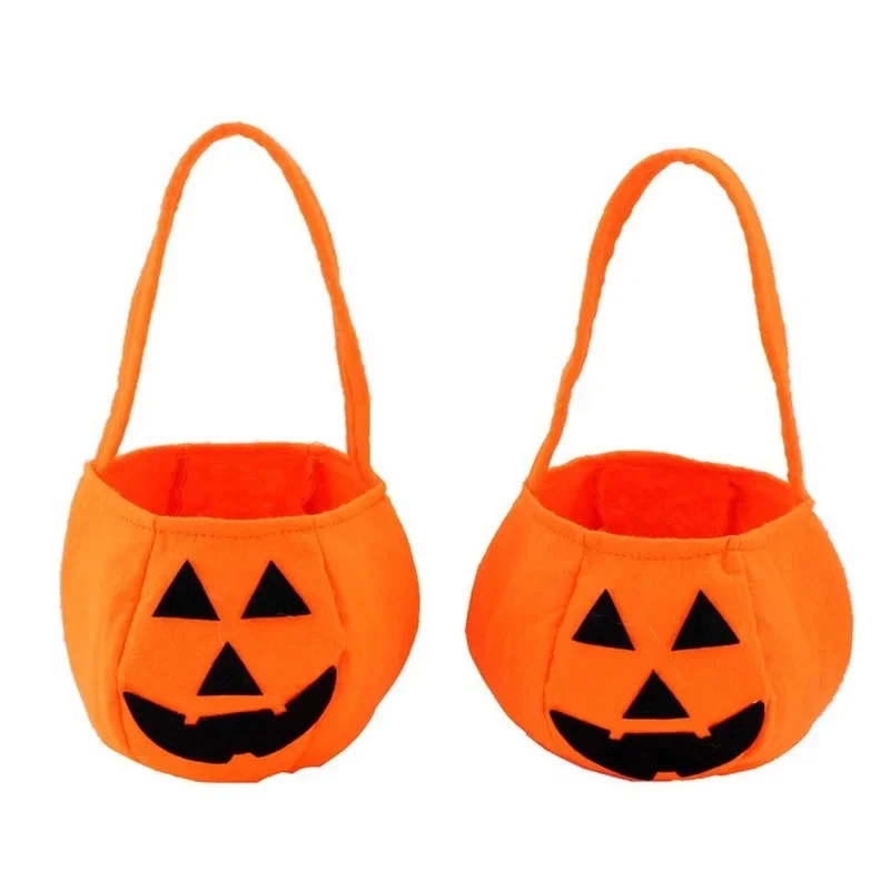 Detalle del diseño de la bolsa de calabaza sonriente