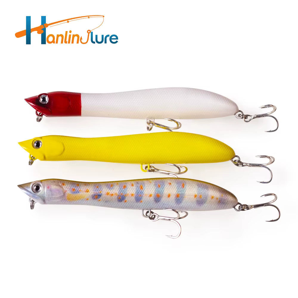 Hanlin Popper Topwater Señuelo Flotante para Caminar al Perro