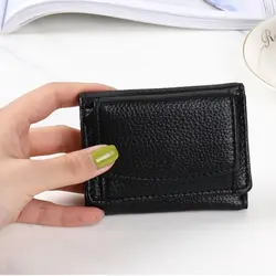 Monedero antirrobo de cuero PU gran capacidad con múltiples tarjetas