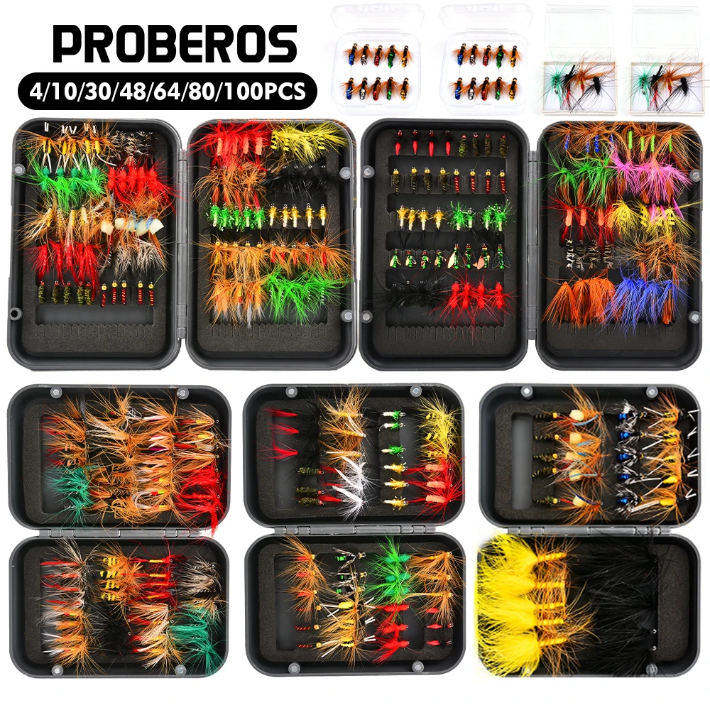 Proberos Kit de moscas para pesca — secas, húmedas y ninfas - imagen 3