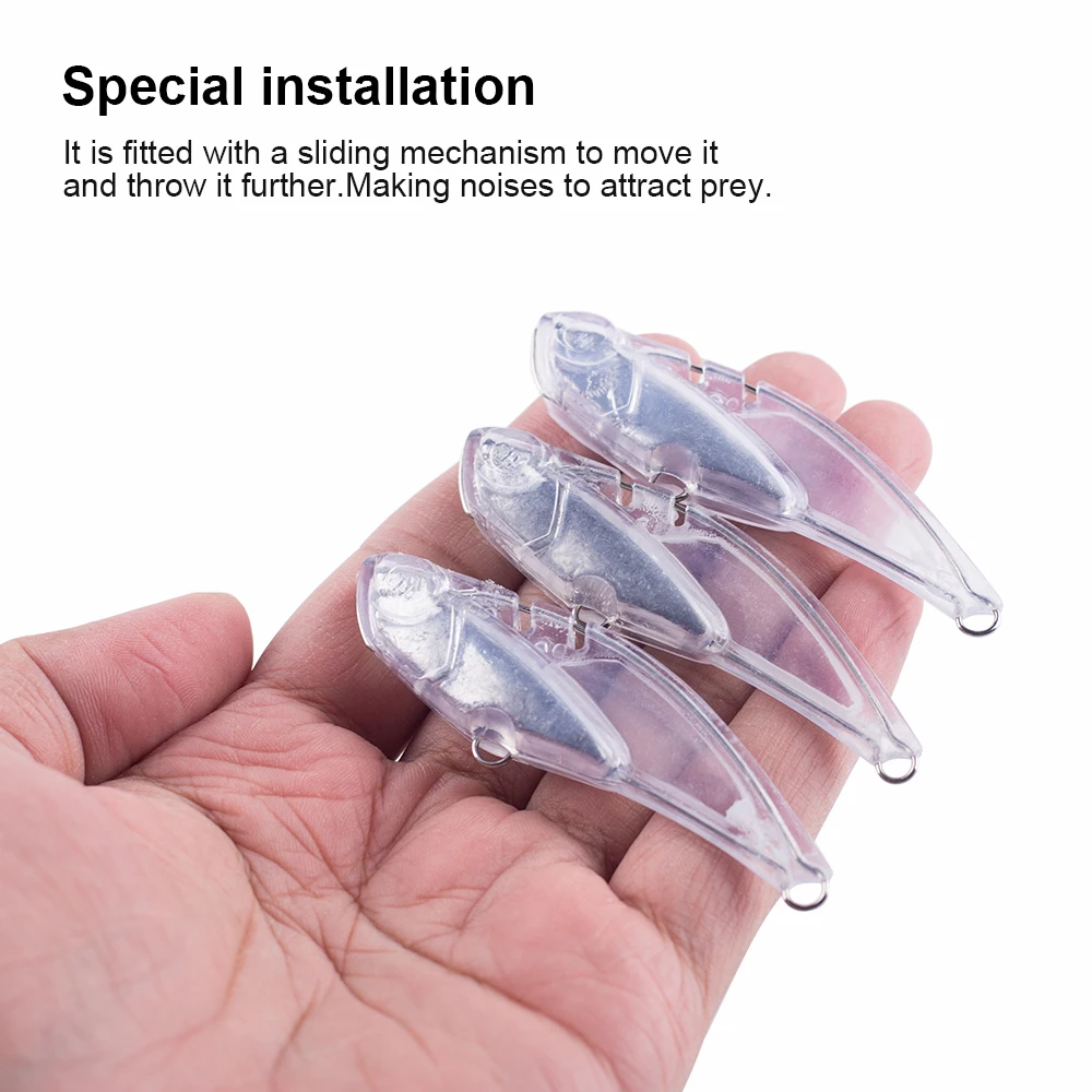 Hanlin Crankbait duro hundimiento sin pintar - Cebo artificial - imagen 4