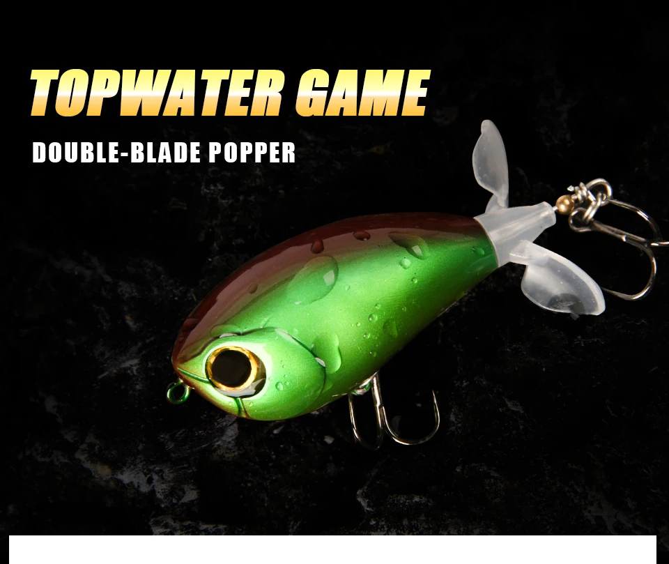 LETOYO Whopper Popper en acción de pesca