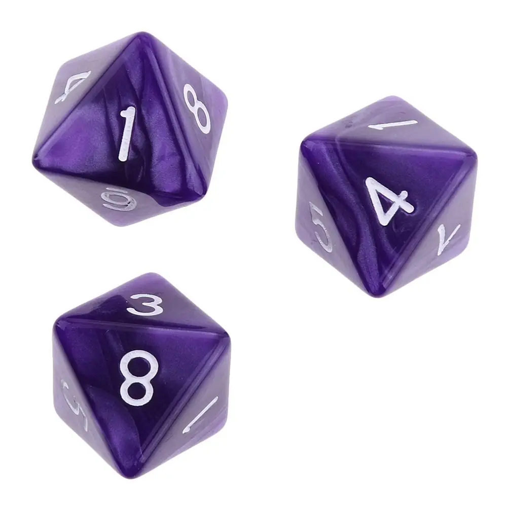 Dados acrílicos de diferentes caras