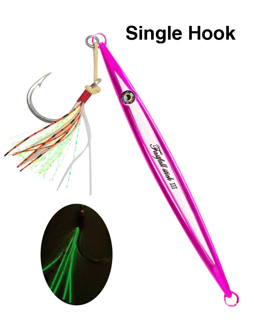 Jig metálico luminoso para diferentes profundidades