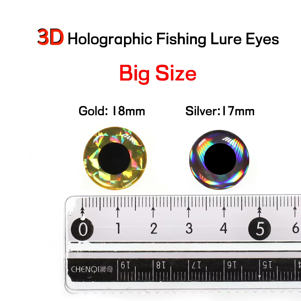 Bimoo ojos de pez holográficos 3D – para moscas y señuelos - imagen 3