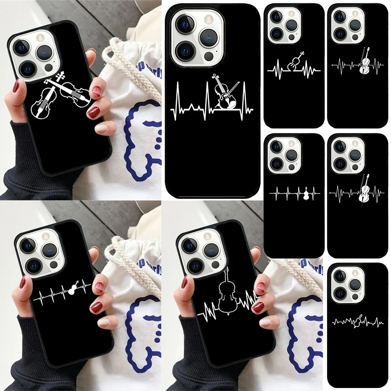 Funda iPhone con latido de violonchelo – Diseño musical elegante - imagen 2