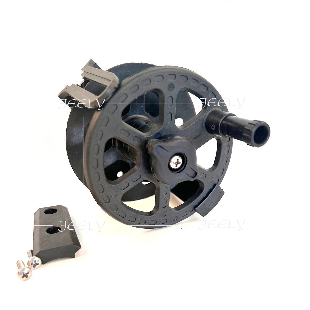 Carrete de pesca submarina madera y metal con línea de espectros - imagen 2