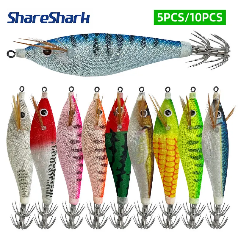 ShareShark señuelo luminoso camarón de madera vientre redondo - imagen 5