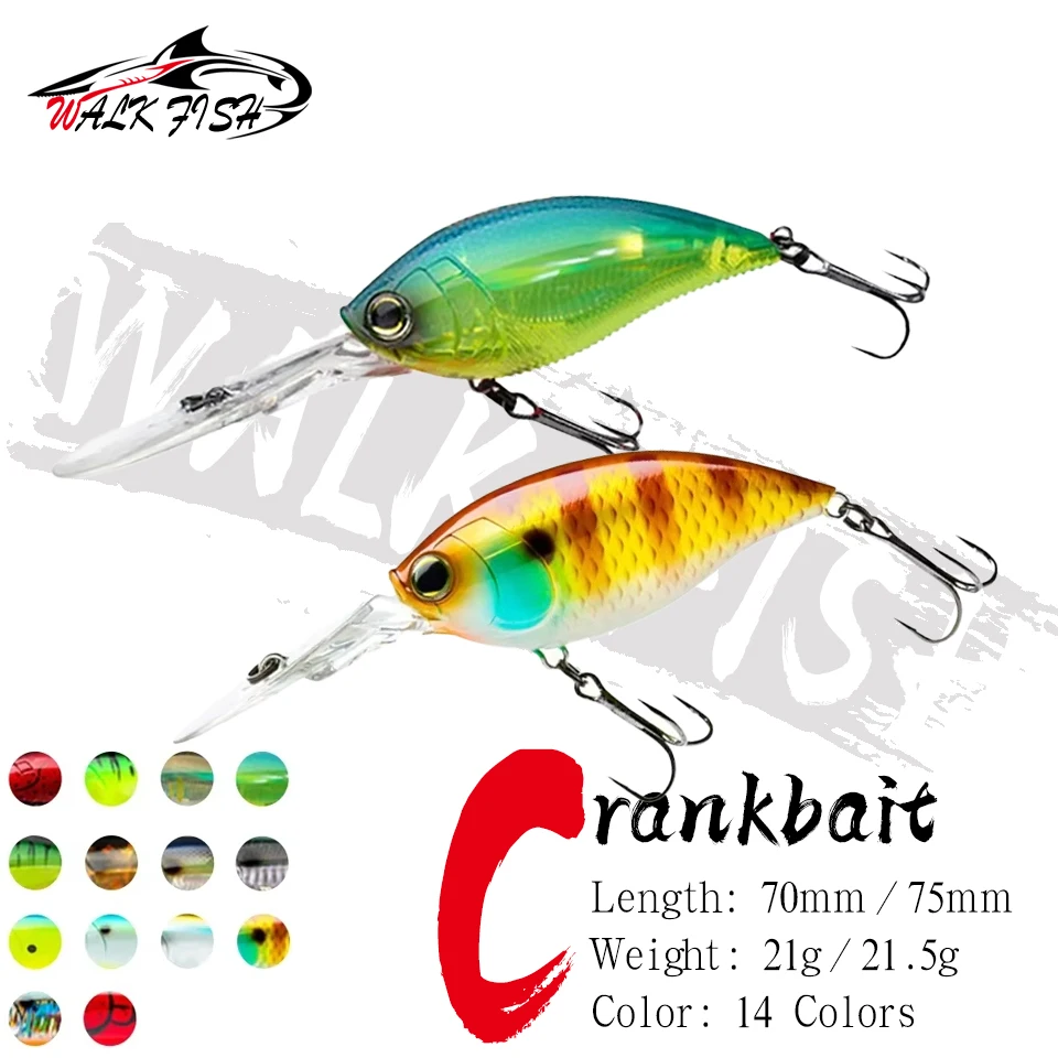 WALK FISH Señuelo crank flotante 70-75 mm para mar y trucha - imagen 5
