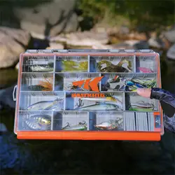 Organizador impermeable de señuelos con compartimentos ajustables