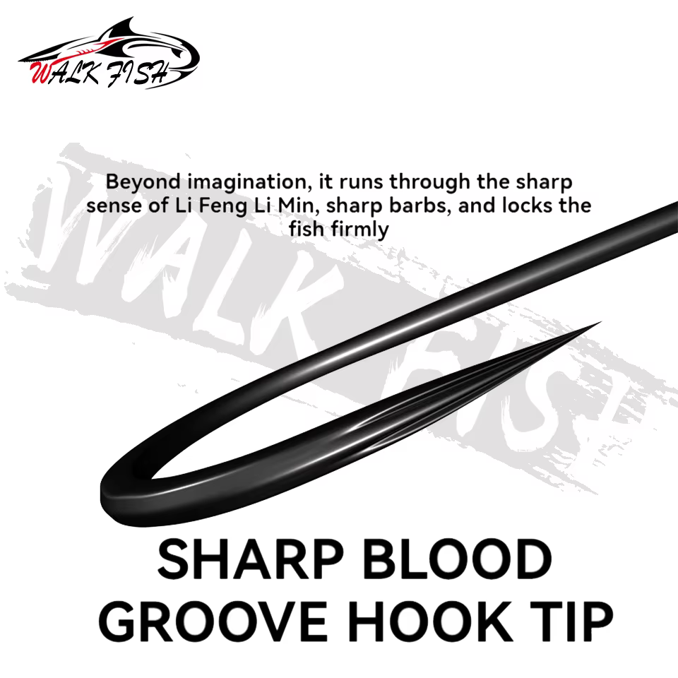 WALK FISH Jig Head – Cabeza de Plomo Offset para Lubina con Vinilo - imagen 4