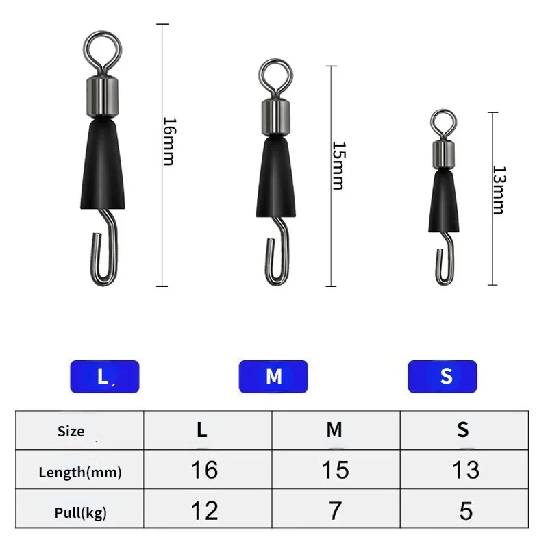 Giratorios para carpa con clip rápido y conector antienredo - imagen 3