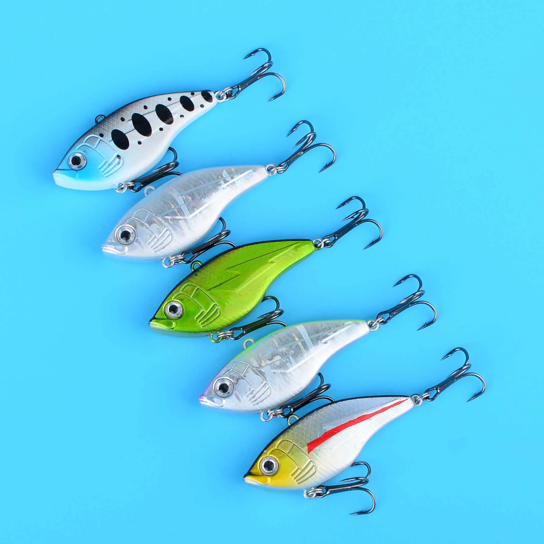 Señuelo VIB duro con anzuelos triples para lubina y lucio – Trolling - imagen 5
