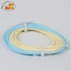 Línea de pesca con mosca WF Goture azul claro-amarillo, doble lazo