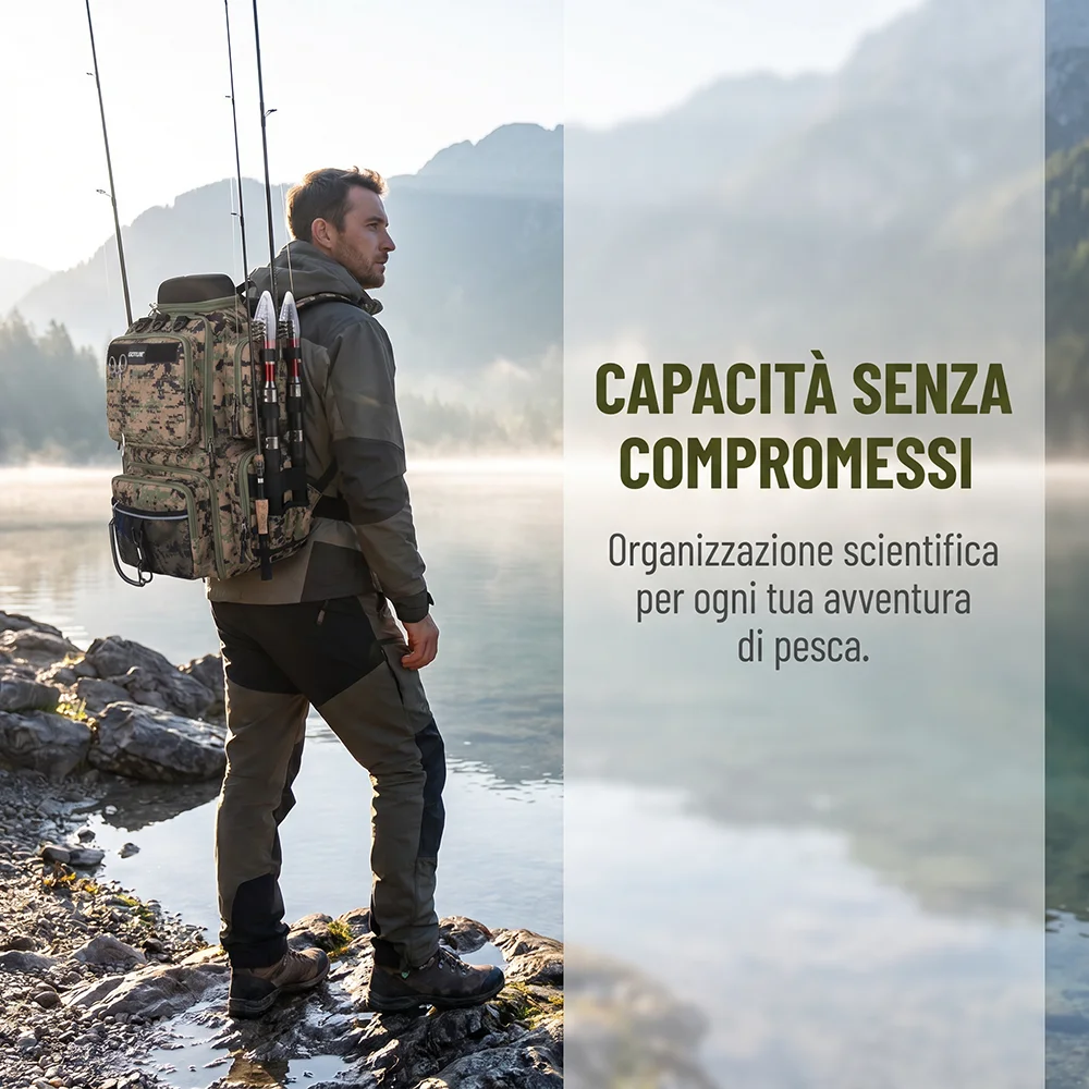 Bolsa de pesca táctica Goture, mochila resistente al agua 900D - imagen 2