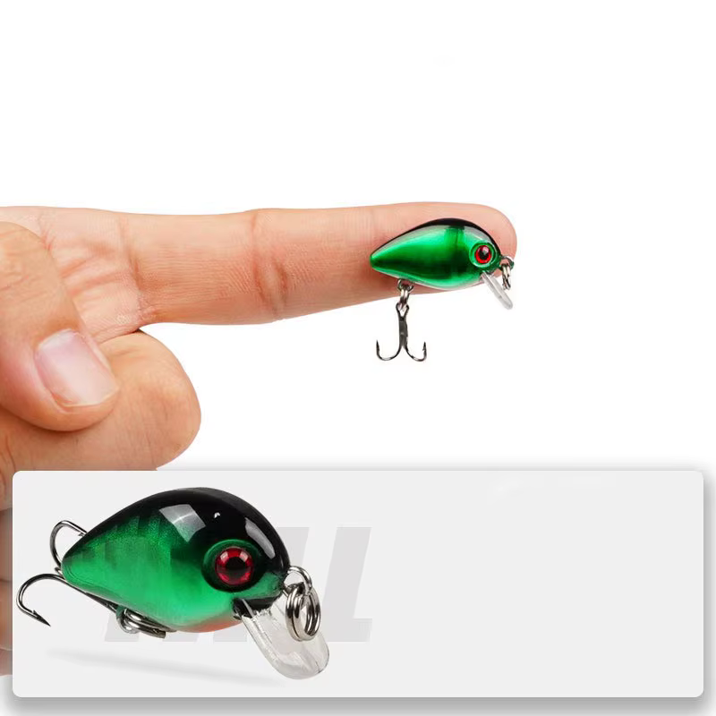 Mini señuelo flotante en uso
