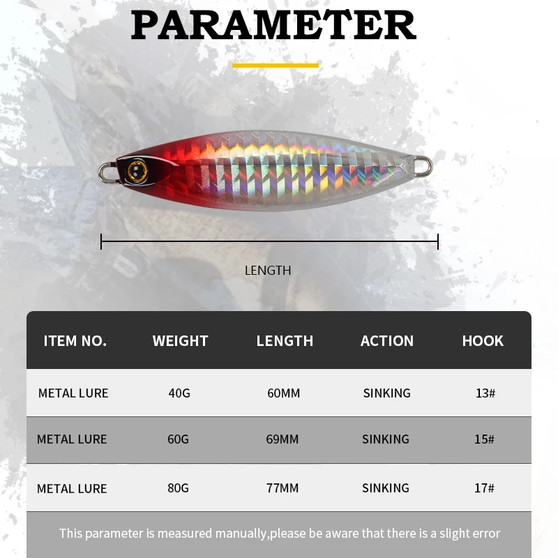 LETOYO Jigs metálicos para lubina y caballa en agua salada - imagen 3