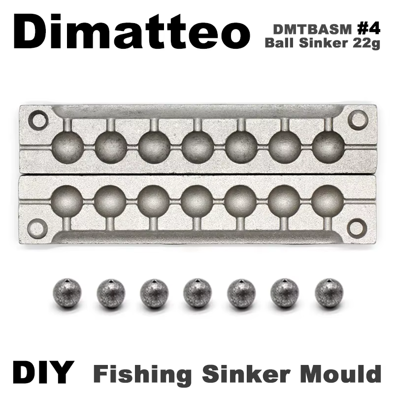Molde de plomo para pesca Dimatteo – 7 cavidades para chumbadas - imagen 4