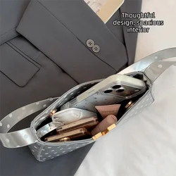 Bolso bandolera de PU con lunares y cierre de cremallera