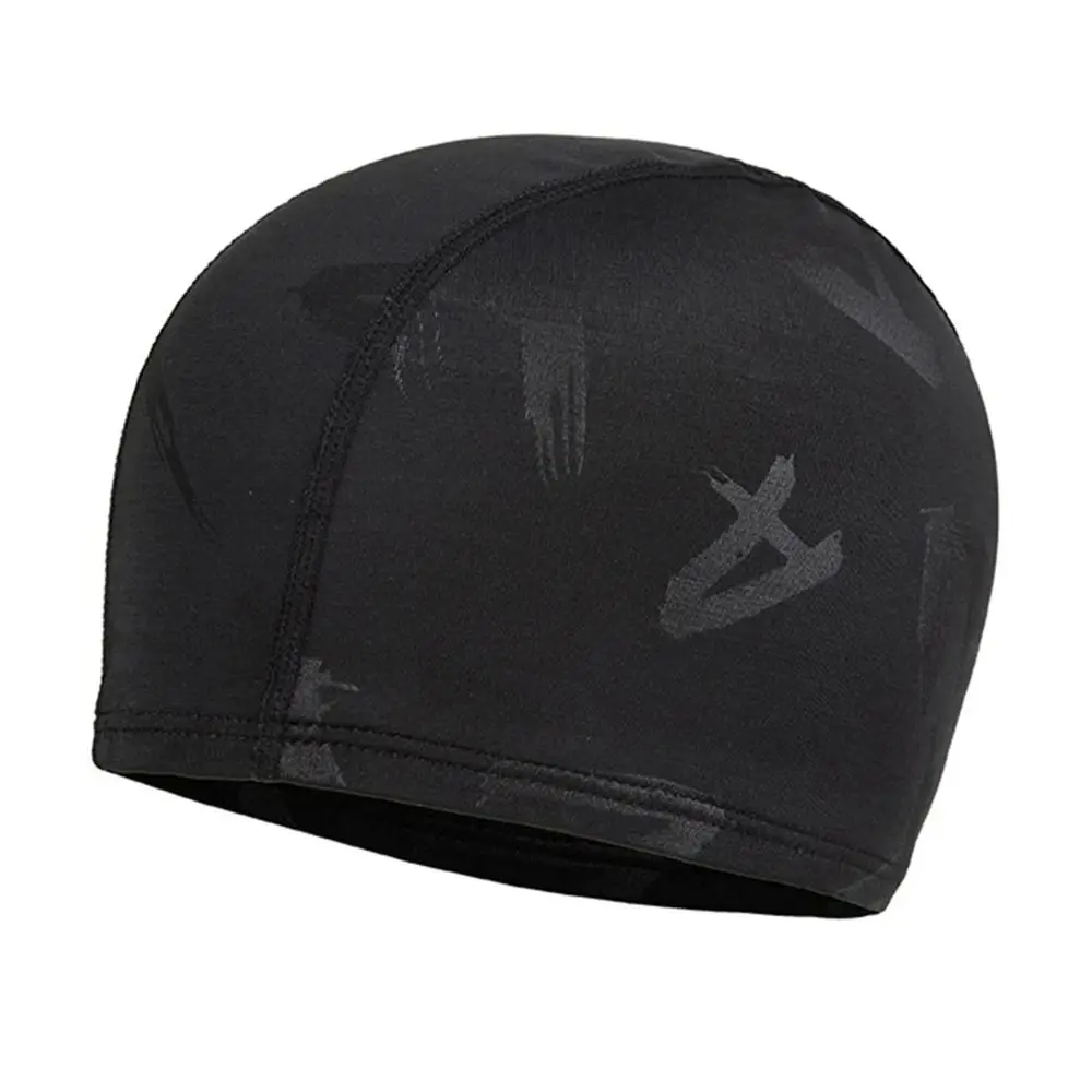 Gorro de natación universal nailon negro elástico con protección - imagen 4