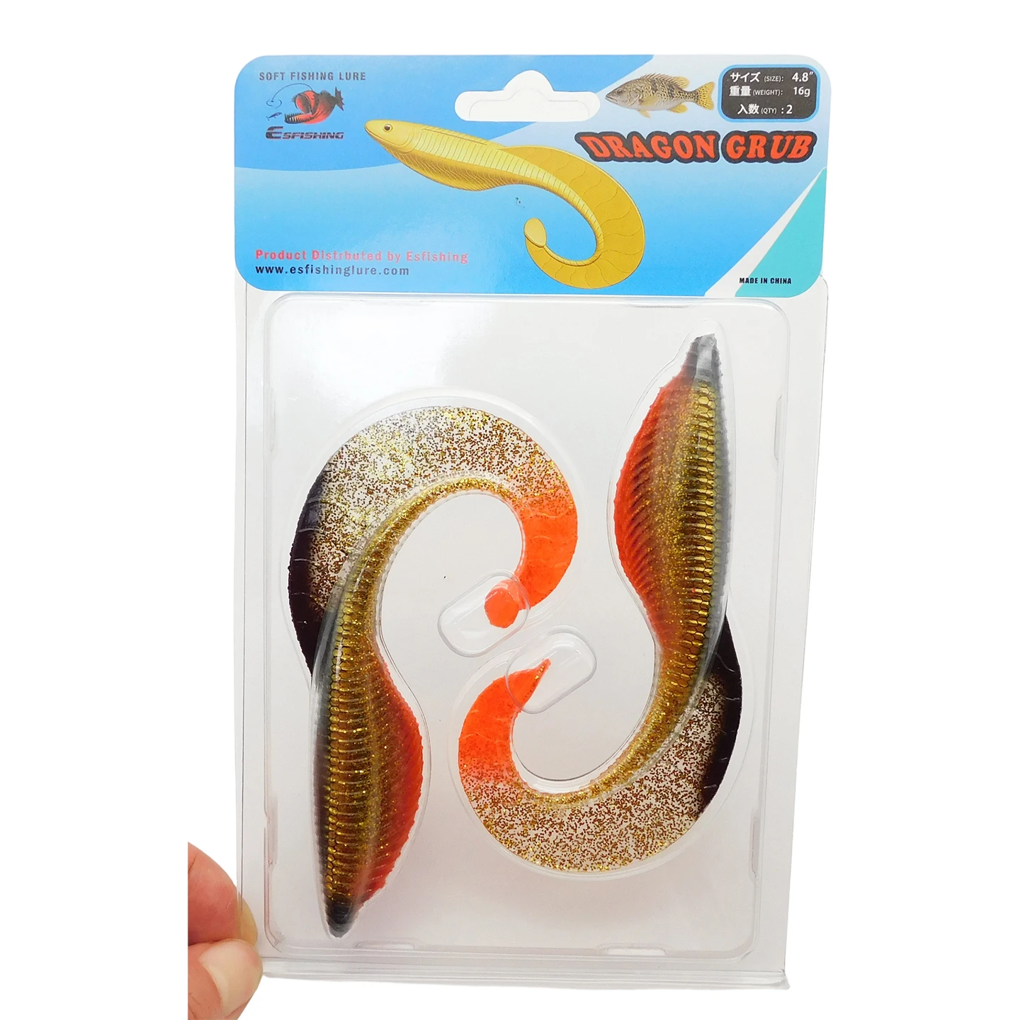 Dragon Grub señuelo de silicona swimbait para lubina y lucio - imagen 2