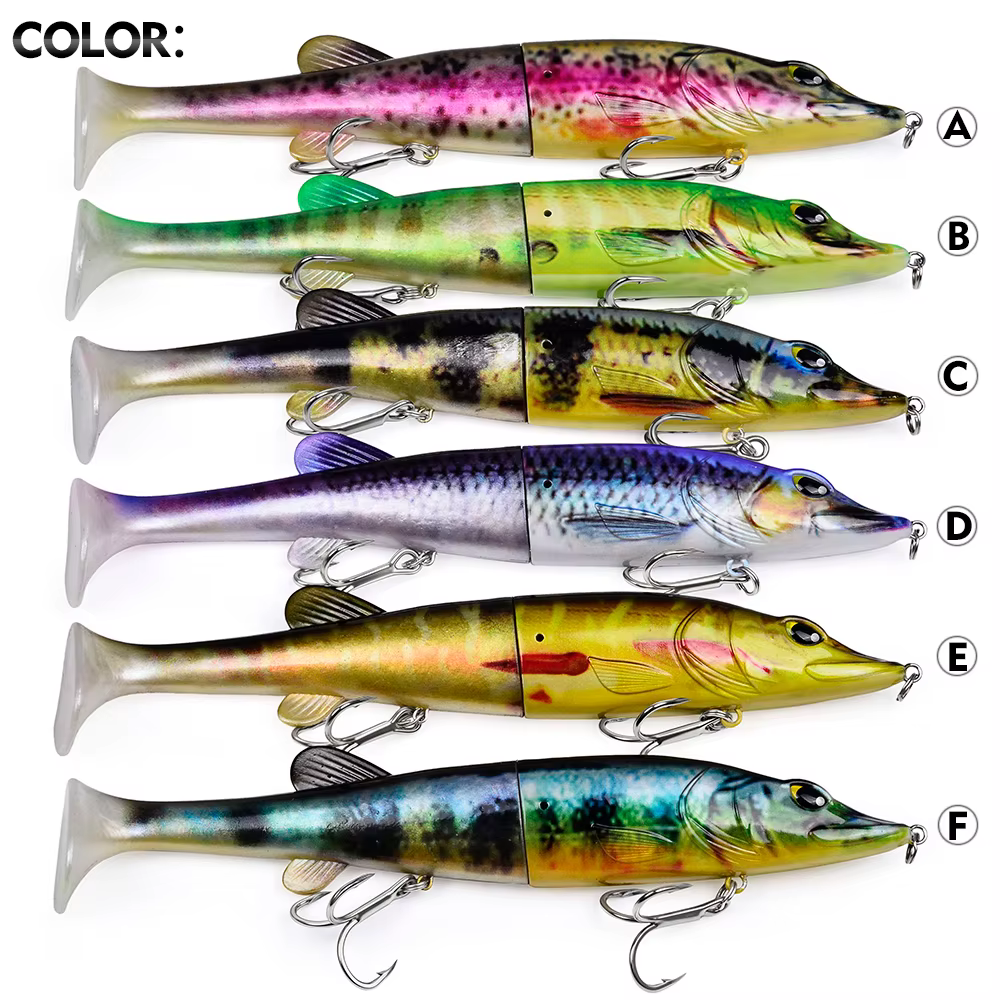 Señuelo Swimbait Probros 2 Segmentos – Anzuelos Triples para Lubina - imagen 2