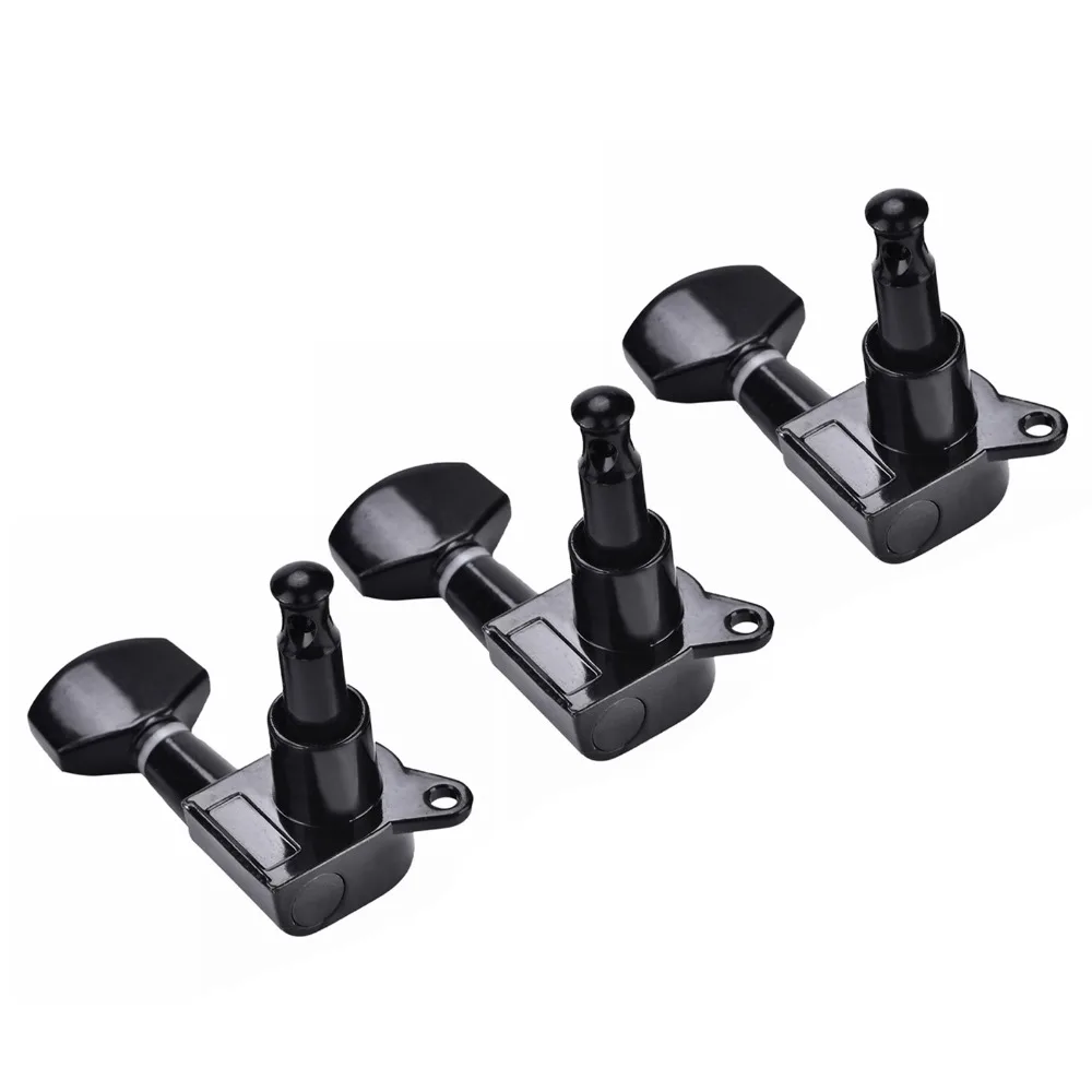 Clavijas de afinación de guitarra negras, metal y plástico - imagen 4