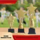 Trofeo baloncesto estrella pentagrama con medalla dorada - imagen 5