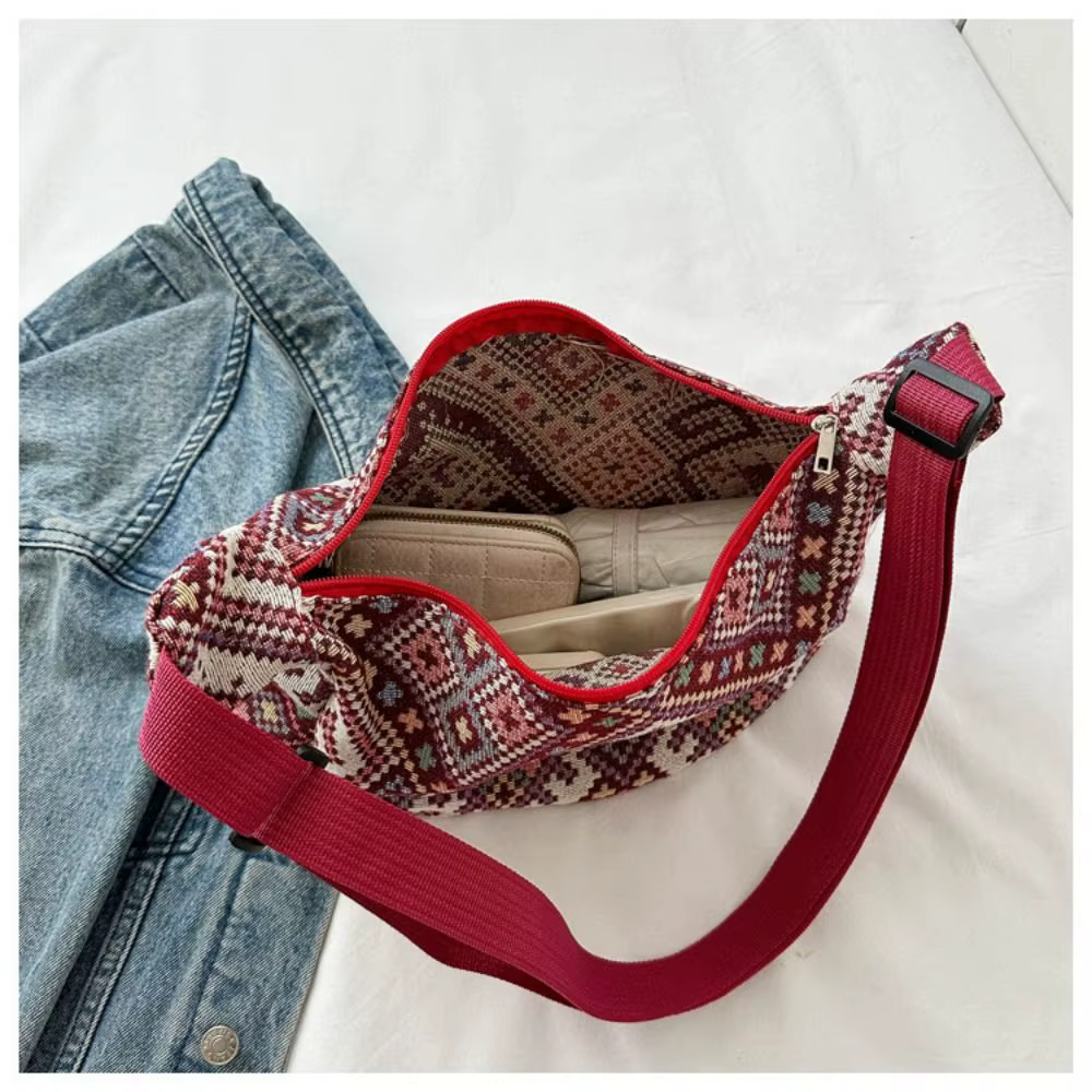 Bolso bandolera de lona para mujer, amplio y de estilo casual - imagen 3