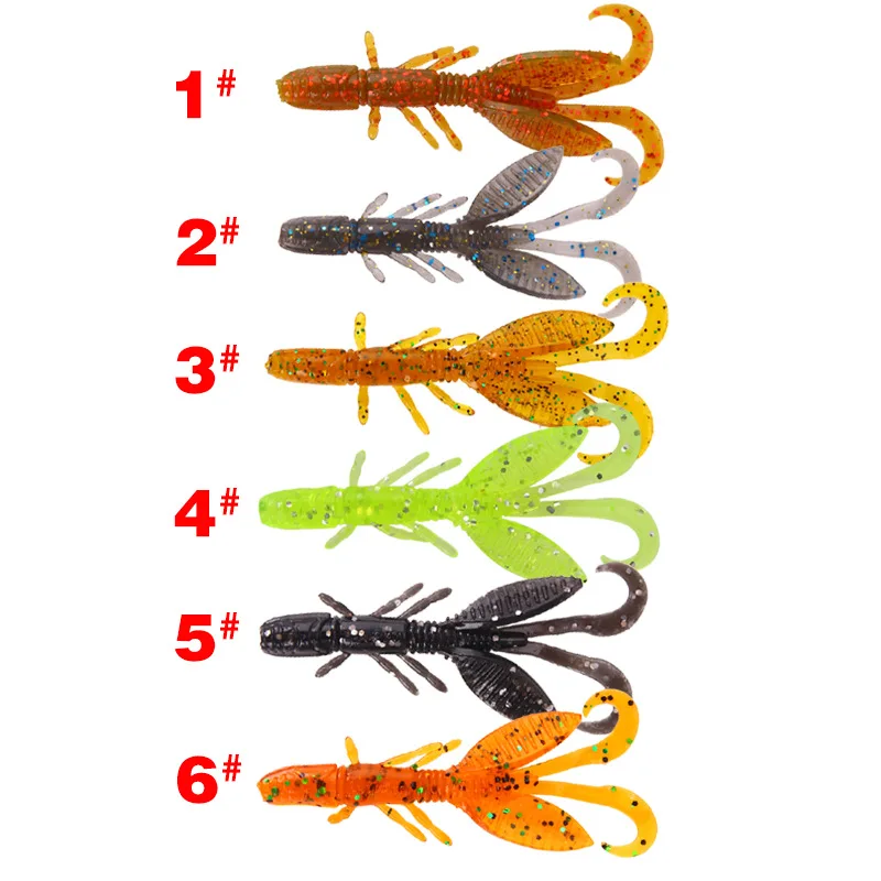 Set completo de 12 señuelos camarón en 6 colores