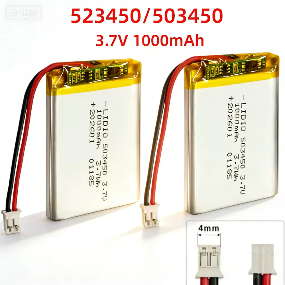Detalle de la batería y su conector