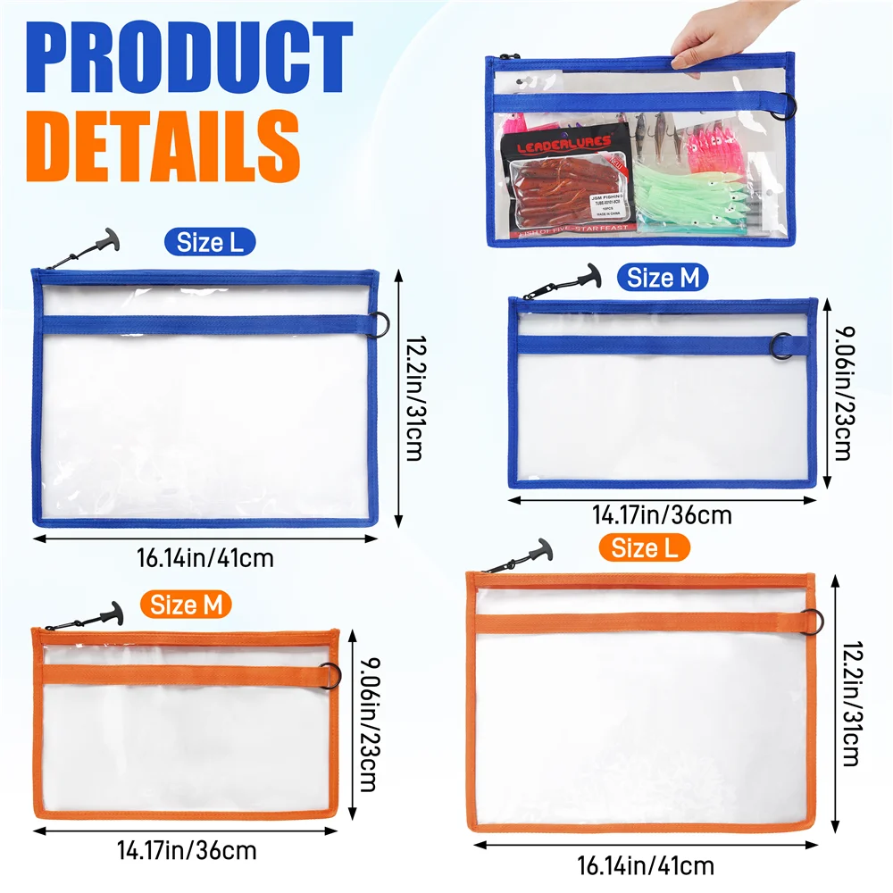 Bolsa impermeable para señuelos y cebo con cremallera resistente - imagen 4