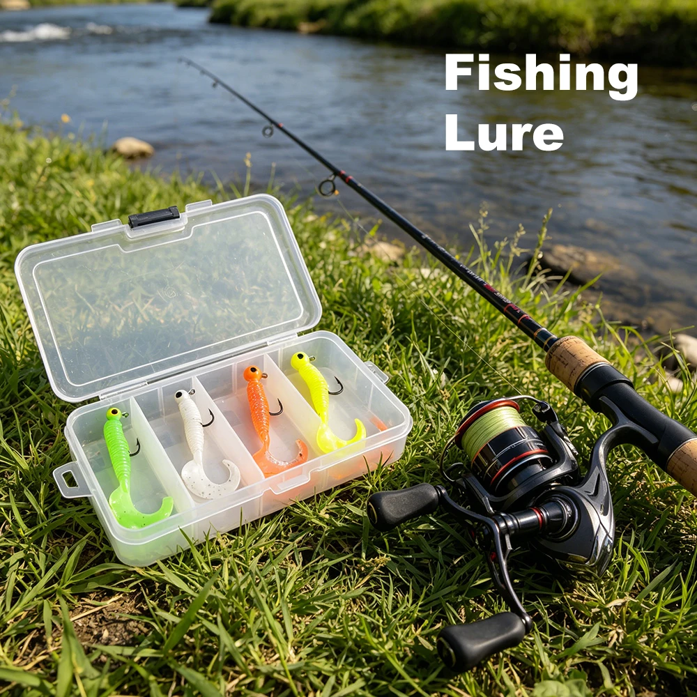 FTK Jig Swimbait de vinilo con cola curvada de silicona - imagen 2