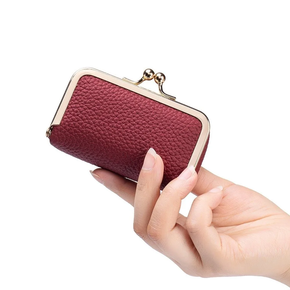 Bolsa cosmética Kiss Clasp mini con espejo y cuero - imagen 4