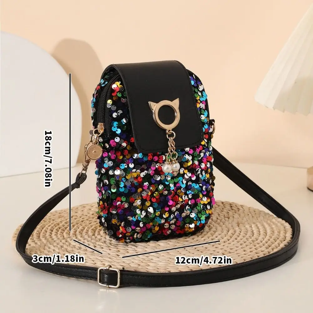 Bolso bandolera mini de lentejuelas brillante ligero para noche