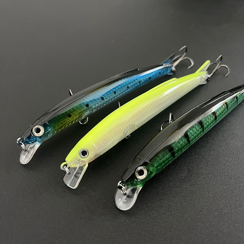 Señuelo Wobbler Minnow flotante de vástago largo para lucio silencioso