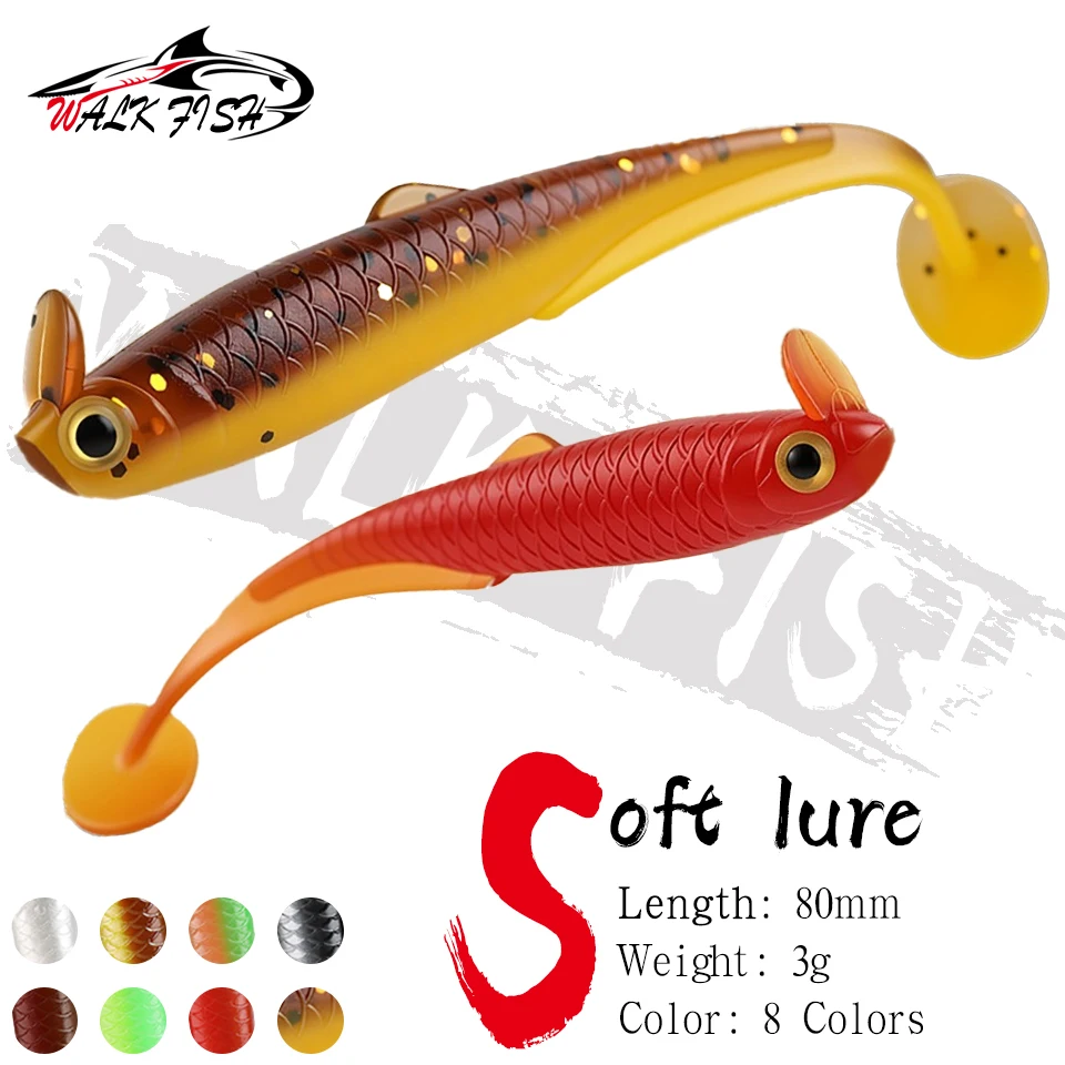 WALK FISH Señuelos blandos Swimbait con cola en T para jigging - imagen 4