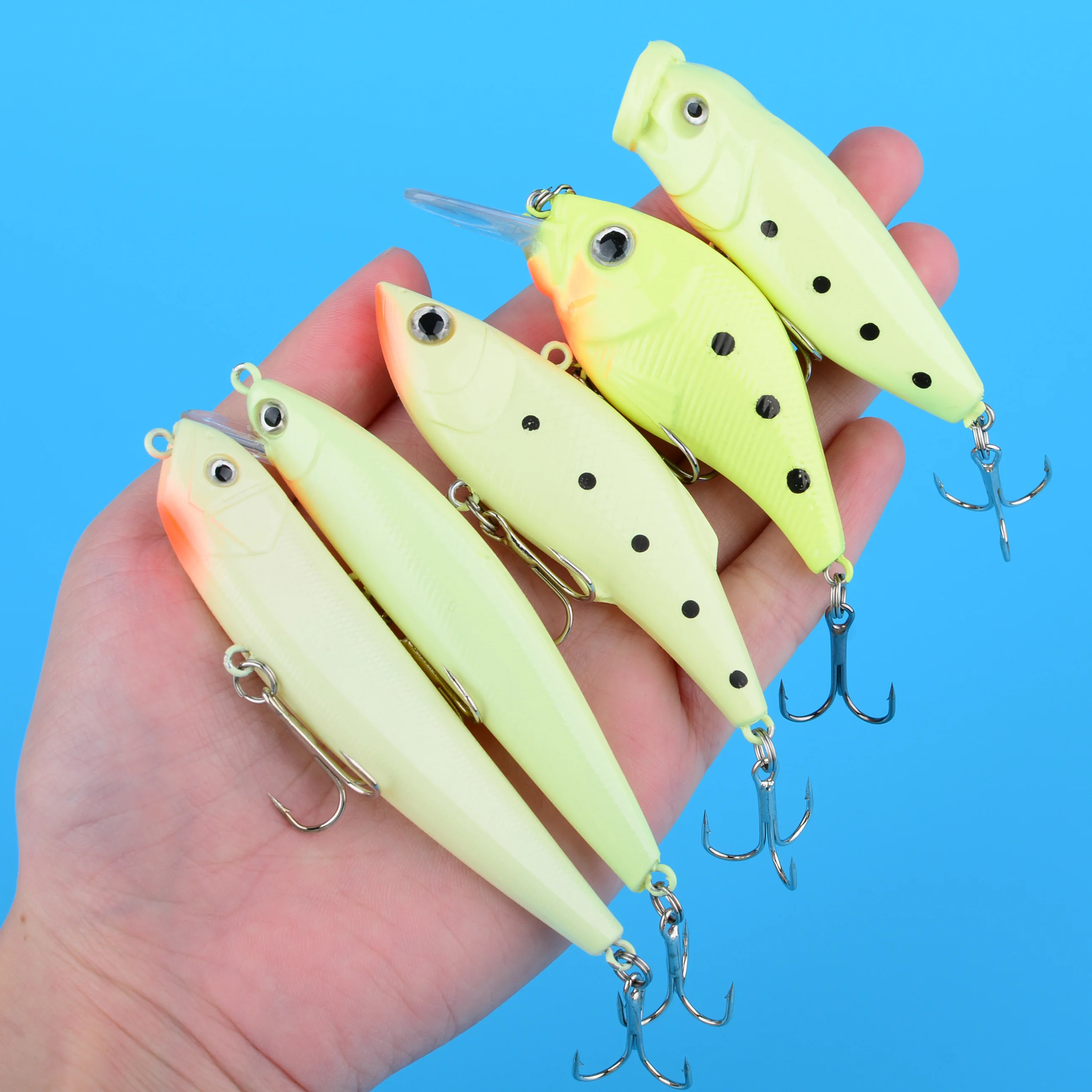 Señuelo Minnow Jerkbait equilibrado buceo lento Crank Wobbler - imagen 2