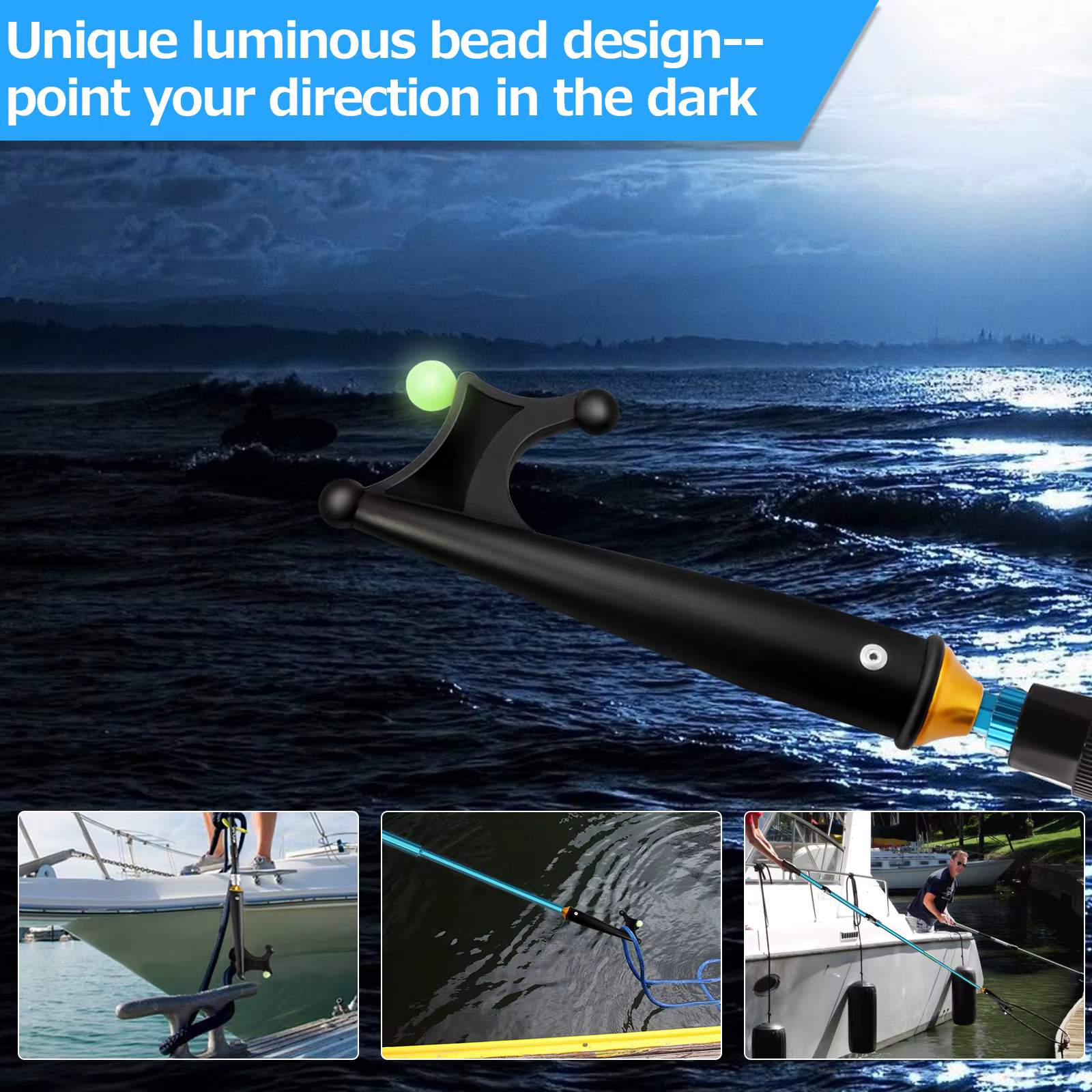 Ca Leadgrip SANLIKE: cañas extensibles con cuentas de vidrio para pesca en barco - imagen 3