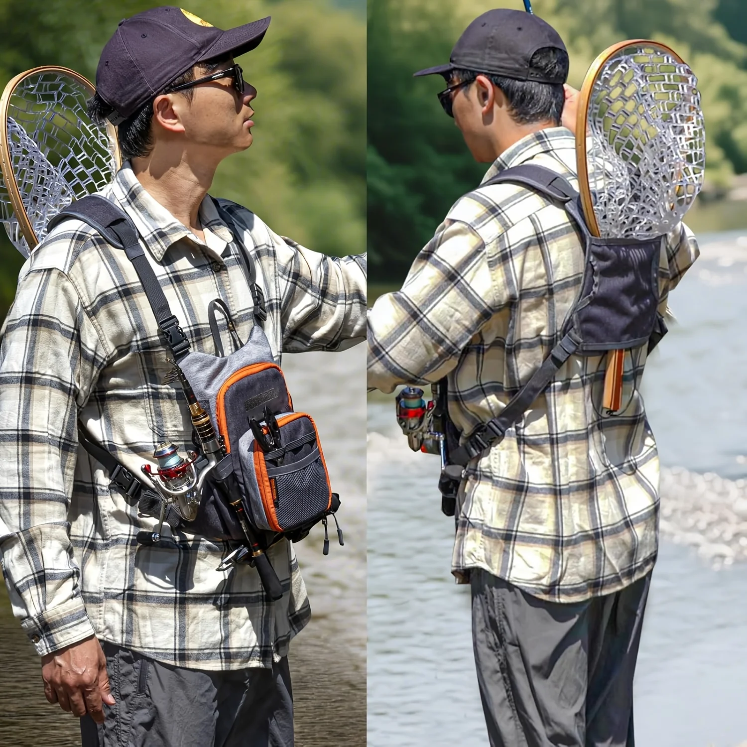 Chaleco de pesca con mosca ligero: mochila y bolsa para aparejos - imagen 2