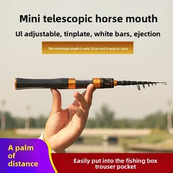 ML Short Luya Caña para pescar boca de caballo con anillo guía grande