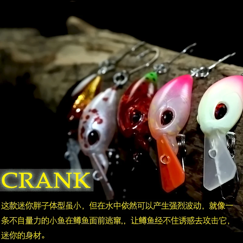 Crankbait mini wobbler hundimiento lento para trucha – Pececillo - imagen 3