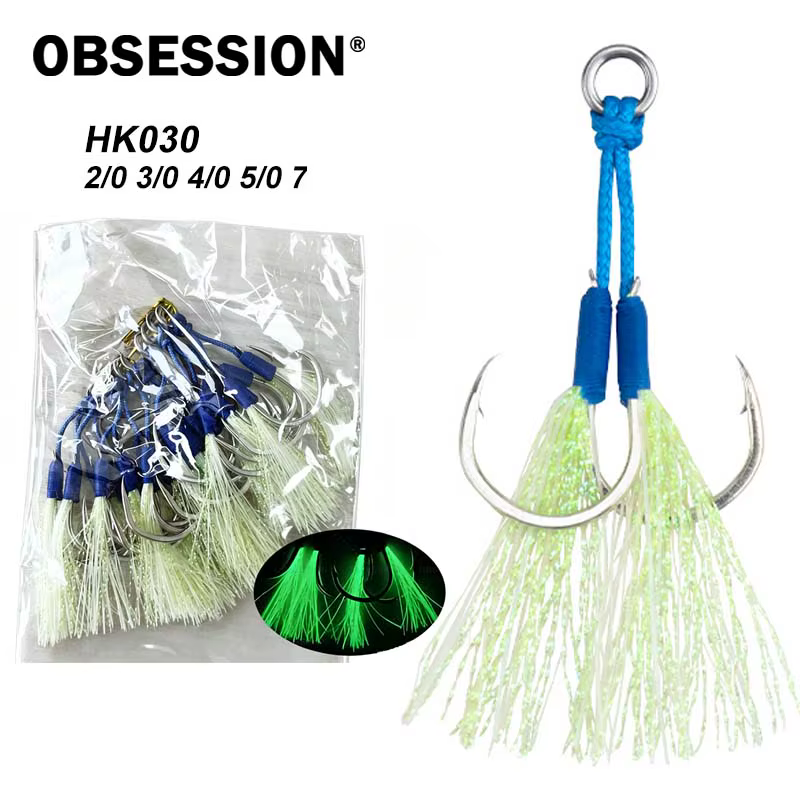 Obsession HK030 – Anzuelos dobles UV para pesca lenta - imagen 4